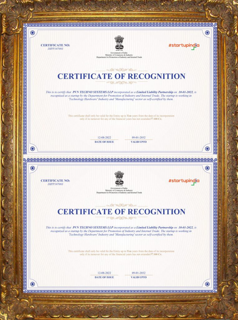 Startup India Certificate